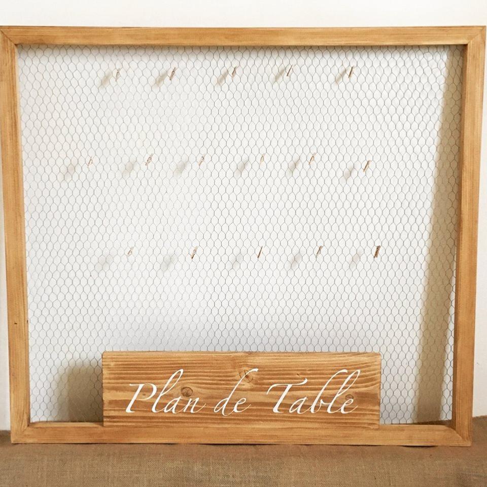 plan de table mariage bois clair boheme chic zoom