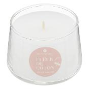 Bougie Parfumée Fleur de Coton Blanc & Rose Pot en Verre 110 g 