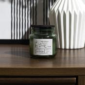 Bougie Parfumée en Pot de Verre avec Couvercle Bois Rétro Chic H.7,1 x Ø 6,1 cm