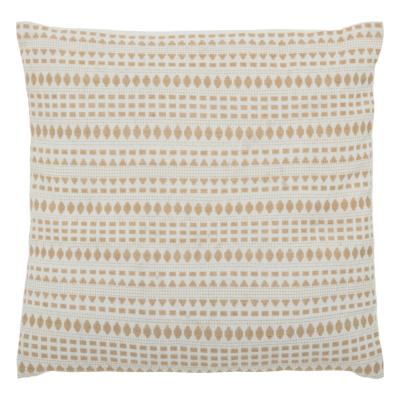 Coussin Jacquard Beige Lin Ethnique 38 x 38 cm 