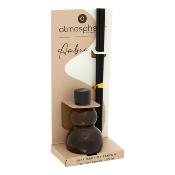 Diffuseur de Parfum Français AMBRE –  Marron fumé – 50 ml – 6 Bâtonnets Noirs 