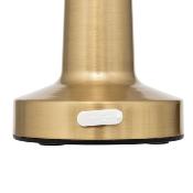 Lampe Métal Doré Extérieur LED H.21,5 cm Port USB