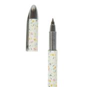 Stylo Bille Motif Fleurs Gris Blanc Multi couleurs 