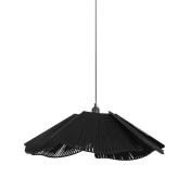 Suspension PLAKA Noir Métal & Coton Ø 70 x H.14 cm 