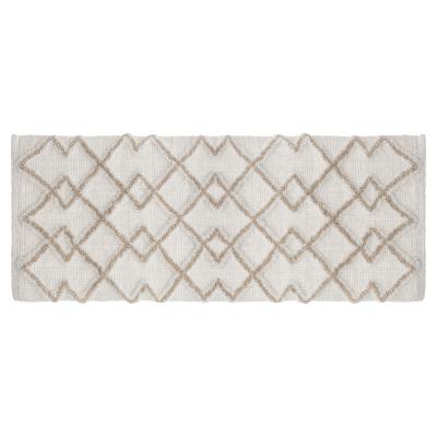 Tapis Salle de Bain Beige Taupe 120 x 50 cm Ethnique