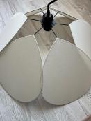 Suspension Pétales Fleur Beige Tissu & Métal D.69 x H.23 cm