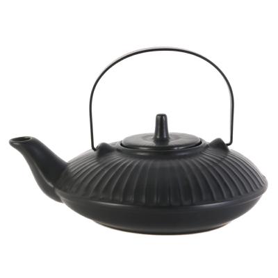 Théière Noire Japonaise Traditionnelle Céramique 0,60L avec filtre inox inclus