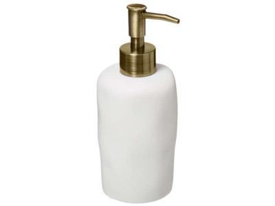 Distributeur à Savon Blanc & Doré Design Chic 300 ml 