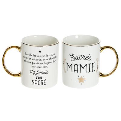 Mug Sacrée Mamie Étoile Dorée Beige 35 cl