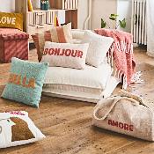 Sac de Voyage AMORE Bouclette Beige Nude Corail 50 x 26 x 26 cm 