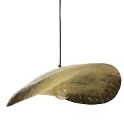 Suspension Métal Doré Martelé Ondulé Ø 80 cm Design Chic 
