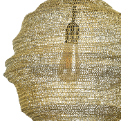 Suspension Cotte de Maille Dorée KALIPSO D.38 x H.42 cm