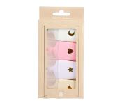 4 Mini Marqueurs Couleurs Pastels Lune, Cœur, Nuage & Étoile