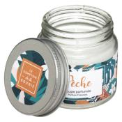 Bougie Parfumée Pêche Pot en Verre Couvercle Métal 65 g