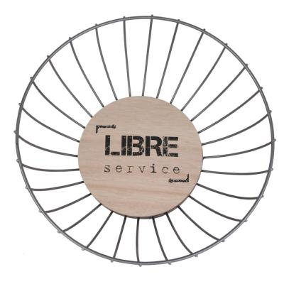 Corbeille à Fruits Métal & Bois LIBRE SERVICE Ø 27.5 cm