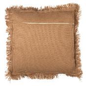 Coussin Ocre Gaufre Ocre 40 x 40 cm déhoussable 