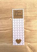 Marque-page Mamie d'Amour Papier Kraft Beige Mocha Blanc & Doré 15,5 x 5 cm   