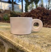 Mug Forme Basse - Blanc / Rose Clair/ Rose Foncé - Céramique - 31 cl 