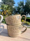 Mug Déjeuner « Café Coffee » Camel – 26 cl - L. 12,2 x H. 6,2 x P. 10 cm