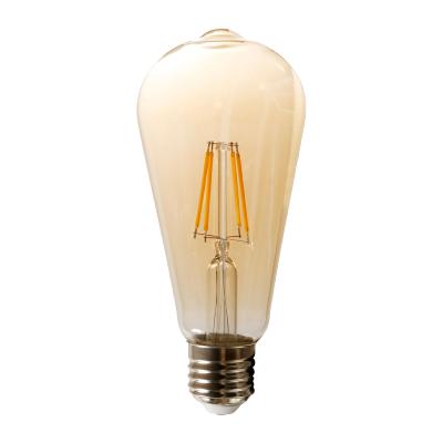 Ampoule Allongée LED Filament Rétro Ambre D.6 X H.14,5 CM E27