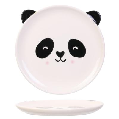 Assiette Panda Noir & Blanc Ø 20 cm Céramique 