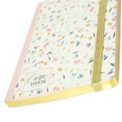 Carnet de Notes Fleurs Rose & Doré  A6 80 pages