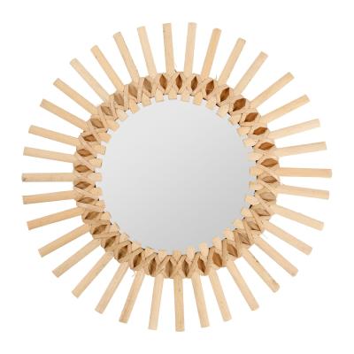 Miroir Rond Soleil Rotin Naturel Ø 28 cm 
