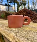 Mug Forme Basse - Blanc / Rose Clair/ Rose Foncé - Céramique - 31 cl 