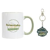 Mug & Porte-Clés - Rose, Orange & Vert - Formidable, Cœur ou Soleil