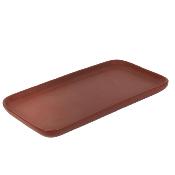 Plat à Cake Mirage Beige / Noir / Terracotta 31,5 x 16 cm Céramique Ethnique Chic  