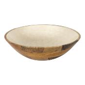 Saladier Bois de Manguier & Résine Beige Nacré Ø 27,5 cm