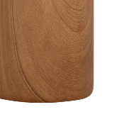 Vase Cylindre Effet Bois - Céramique Marron - H.20 x Ø 9,5 cm