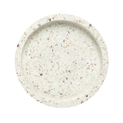 Vide Poche TERRAZZO Gris/Rose Rond Ø 12 cm