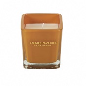 Bougie Carrée Parfumée Verre Teinté H.7,5 cm Cire de Paraffine