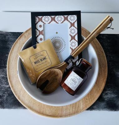 Coffret Déco Orientale - Cadre Photo, Bougie & Sachet Parfumé, Saladier & Couverts à Salade