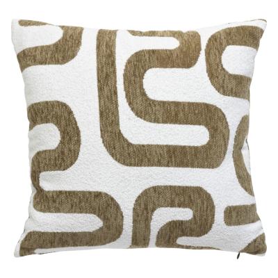 Coussin Déco Graphique Vert & Blanc - 40 x 40 cm