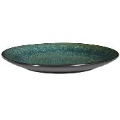 Assiette Plate en Céramique 27 cm – Design émaillé vert et bleu
