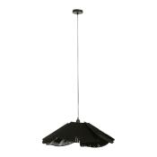 Suspension PLAKA Noir Métal & Coton Ø 70 x H.14 cm 