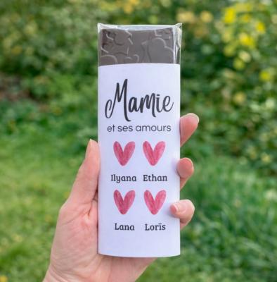  Tablette de Chocolat Artisanale Personnalisée – Mamie et ses Amours