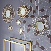 Miroir Ovale Soleil Bambou 58 cm x 45 cm 