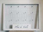 Cadre Grillage de Poule 80 x 60 cm - Plan de Table Mariage