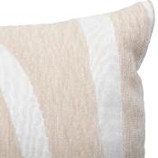 Coussin Rectangulaire Beige & Blanc Motifs Abstraits 30x50 cm – Style Naturel & Élégant