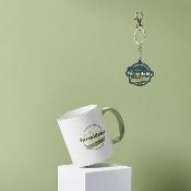 Mug & Porte-Clés - Rose, Orange & Vert - Formidable, Cœur ou Soleil