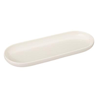 Plat Ovale NORA Céramique Blanche 23 x 9 cm 