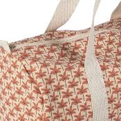 Sac de Voyage Fleur Terracotta & Beige 50 x 26 x 26 cm 