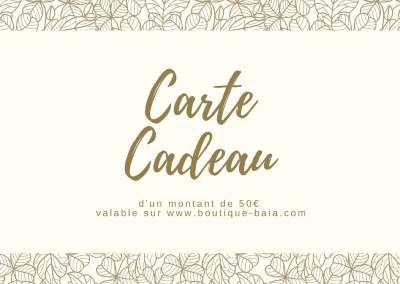 Carte Cadeau Boutique BAIA Déco Maison Tendance