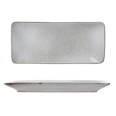 Plat Rectangle Grès Gris Beige 10 x 22 cm