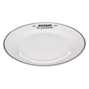 6 Assiettes à Dessert Bistrot des Gourmands Blanc & Noir Ø 20 cm