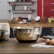Bol Mélangeur "Le Chef du Bistrot" Antidérapant en Inox – Ø 26 cm