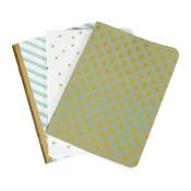 3 Carnets de Notes Modern Chic A6 - Dorés & Tons Pastels